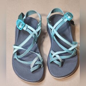 chaco womens hiking sandals size 9 Strappy Green Open Toe